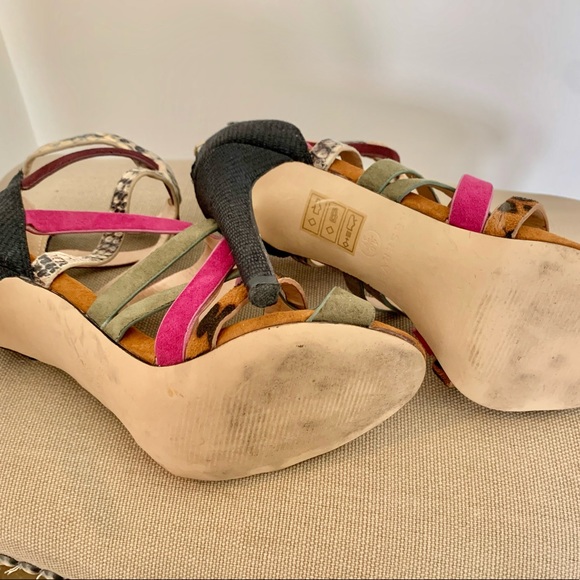 Strappy Stiletto 4 inch heel sandals size 7 - Picture 9 of 14